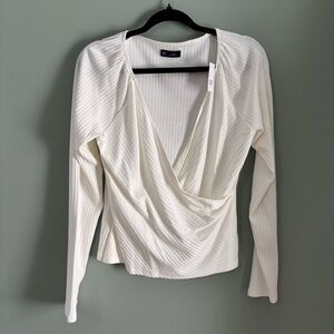GAP Cream Drape Blouse